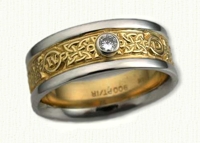 Personalized 4 Point Knot Wedding Bands
