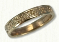 Narrow Berwick Knot wedding rings
