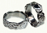 Sculpted Celtic Knot with Claddagh Band
