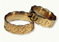 Sculpted Celtic Link Knot Bands