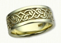 Continuous Heart Knot Wedding Band two tone