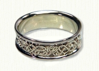Customized Continuous Heart Knot Wedding Band with Initials