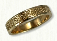 Narrow crynoch Knot wedding rings
