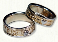 Claddagh Band with Initials