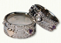 custom McMahon Claddagh with names