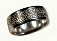 Double Heart Knot Celtic Wedding Rings