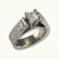 'Bridget' dragon pattern engagement ring