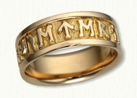 Personalized Celtic Runes Wedding Bands