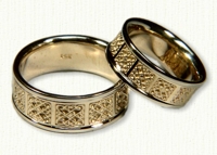Intricate Heart Knot Celtic Wedding Bands