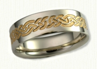 Lindesfarne Knot Wedding Bands - Reverse etched