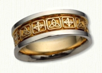 Celtic Cross with Triangle Wedding Bands