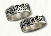 Heart & Triangle Knot Wedding Band 