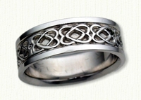 Twin Hearts Celtic Wedding Bands