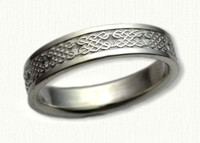 Wexford Knot Wedding Rings with rails